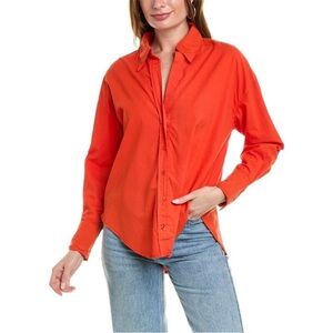 NWT Monrow Poplin Shirt Size Large